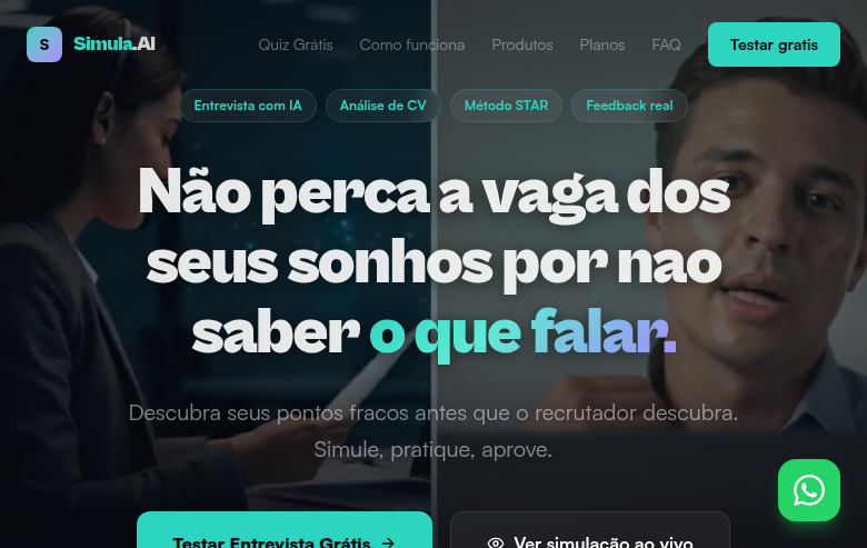 SimulaAI — Preparação para entrevistas