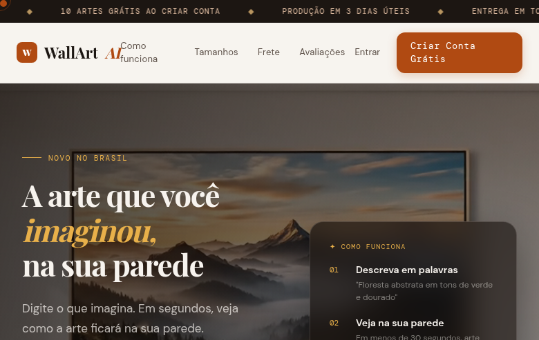 WallArt.AI — Arte gerada por IA